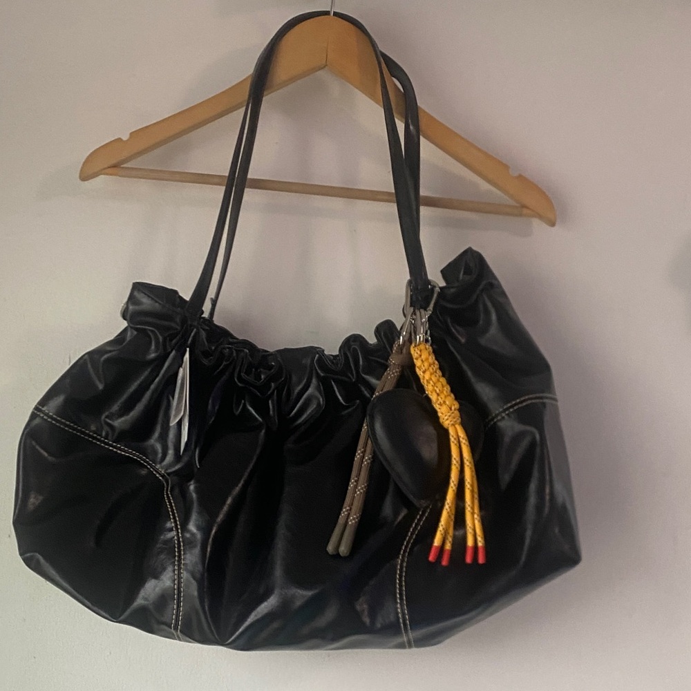 NWT Zara Gathered Tote with Charms Bag - Picture 2 of 11